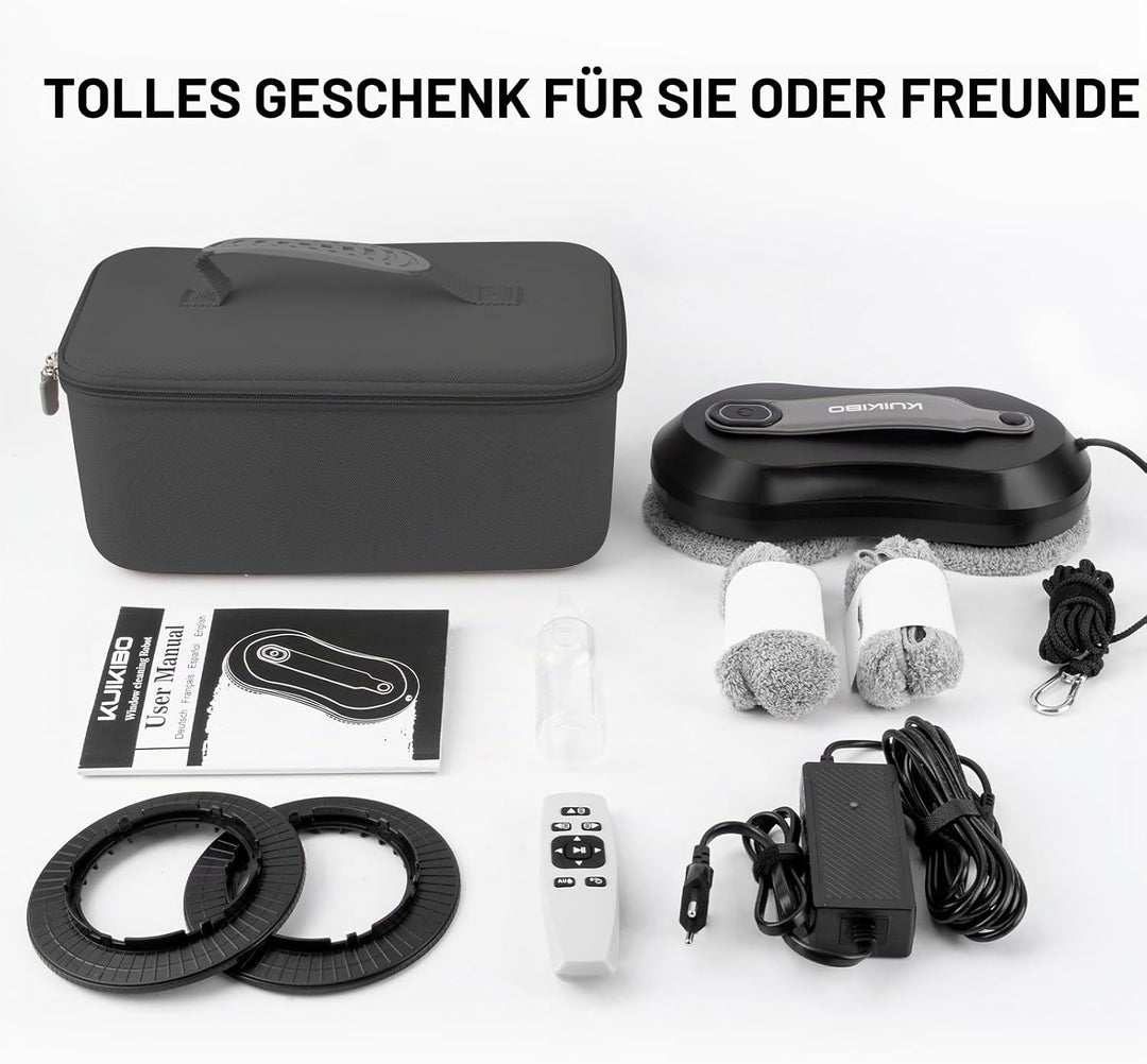 3500Pa Fensterputzroboter, Wenig Lärm Fensterroboter mit Sprühfunktion,Fensterreiniger Roboter Elekt