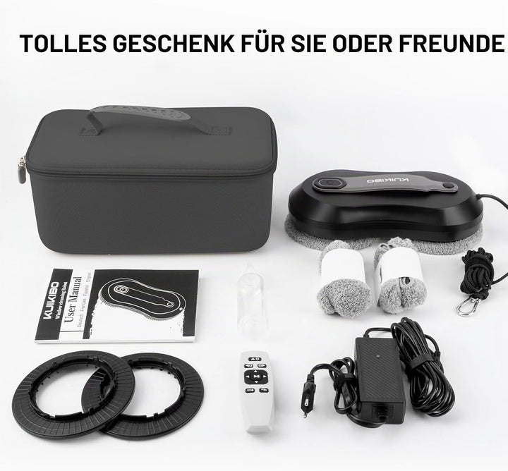 3500Pa Fensterputzroboter, Wenig Lärm Fensterroboter mit Sprühfunktion,Fensterreiniger Roboter Elekt