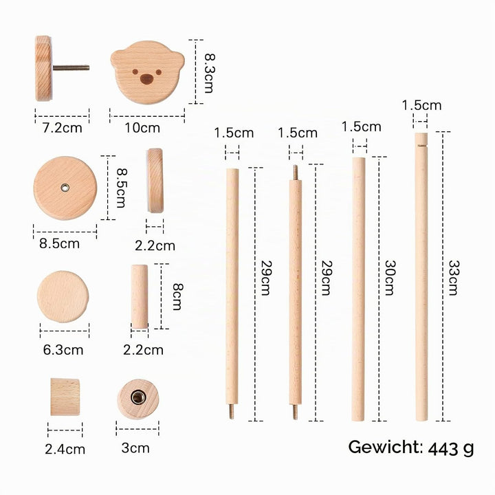 Promise Babe Baby Mobile Halterung Holz Bär Design, Babybett Wickeltisch DIY Mobile Halterung Höhenv
