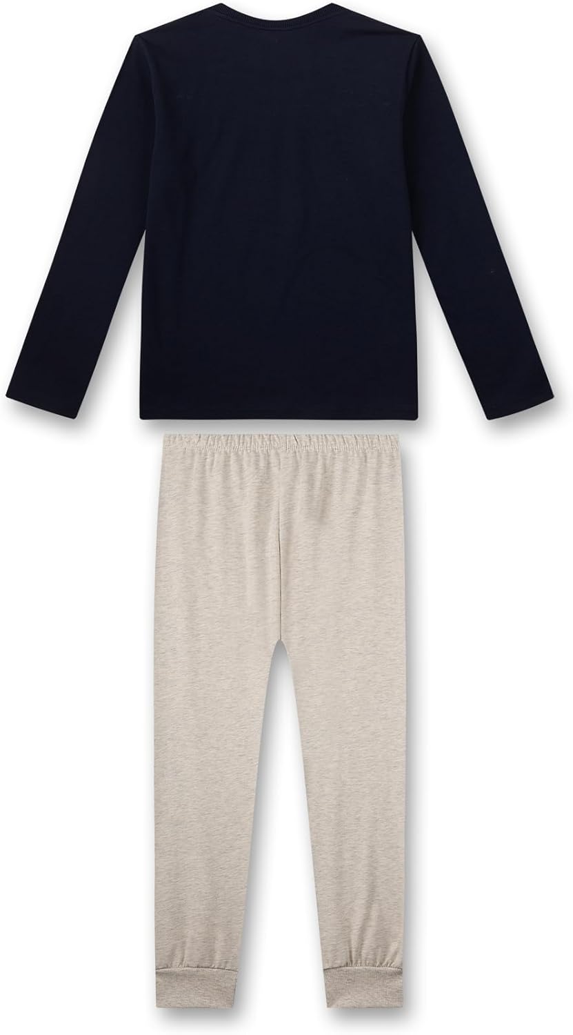 Sanetta Jungen-Schlafanzug lang Dunkelblau | Bequemer Schlafanzug für Jungen lang. | Pyjamaset Gröss