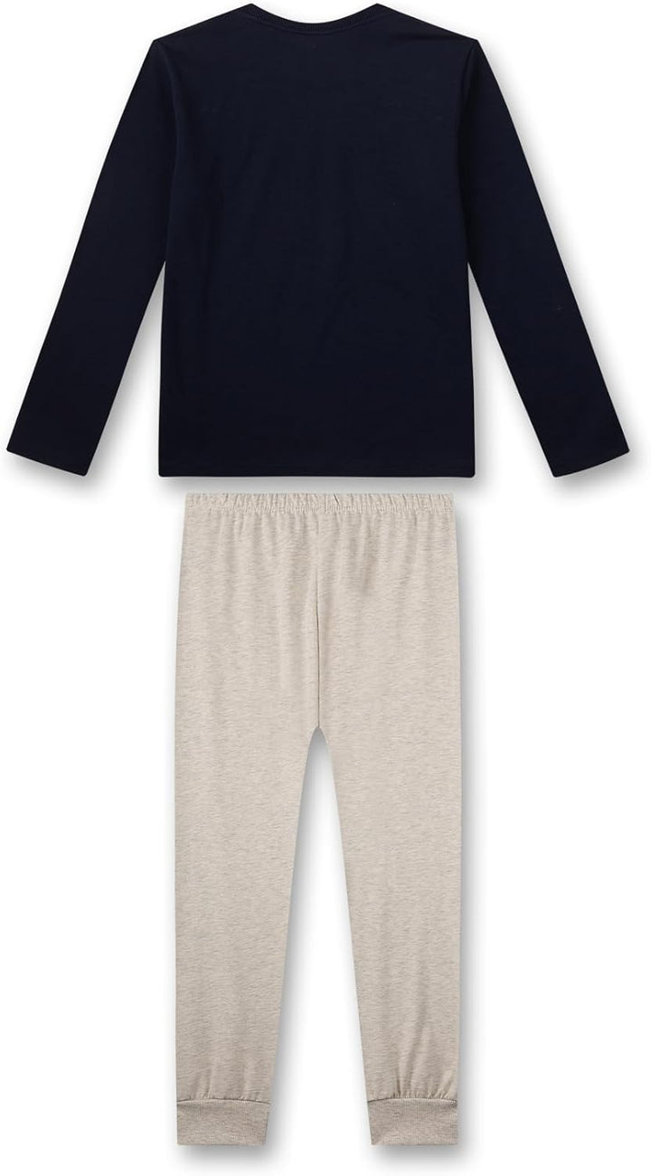 Sanetta Jungen-Schlafanzug lang Dunkelblau | Bequemer Schlafanzug für Jungen lang. | Pyjamaset Gröss
