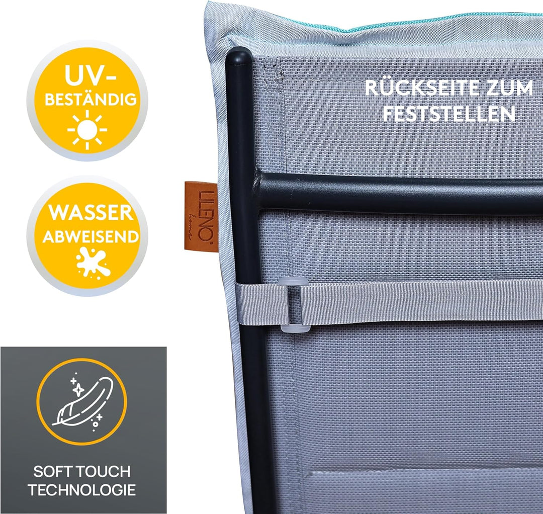LILENO HOME Gartenstuhl Auflagen [2er Set - Hochlehner] in Karibik - Bequeme Liegen als Sitzauflagen