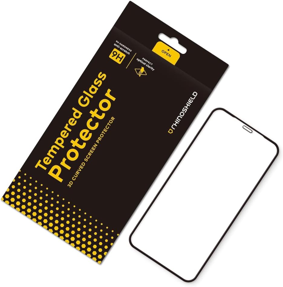 RhinoShield Displayschutz kompatibel mit [iPhone 11 / XR] | 9H 3D Gebogenes Edge to Edge Glas - Voll