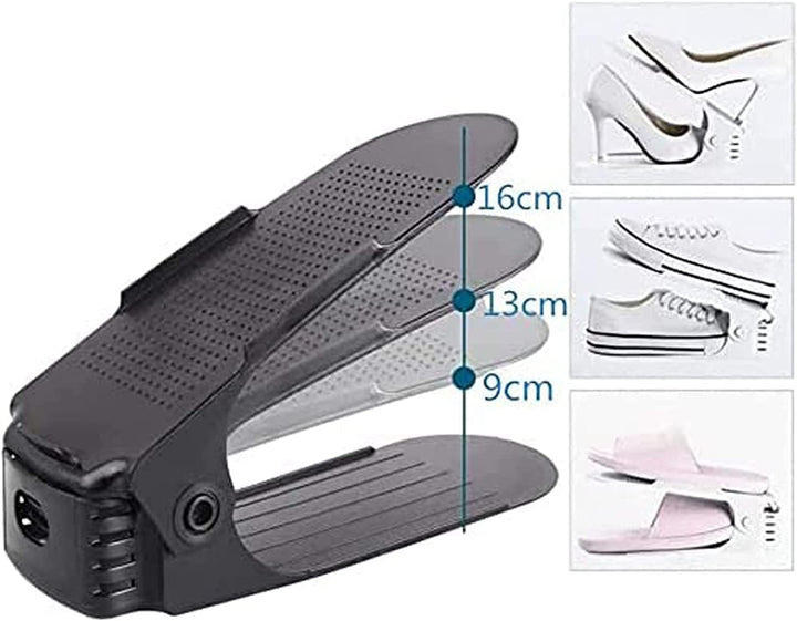 Schuhstapler Schuh Organisierer Platzsparend Verstellbarer Schuhorganizer 30 Stück,höhenverstellbar