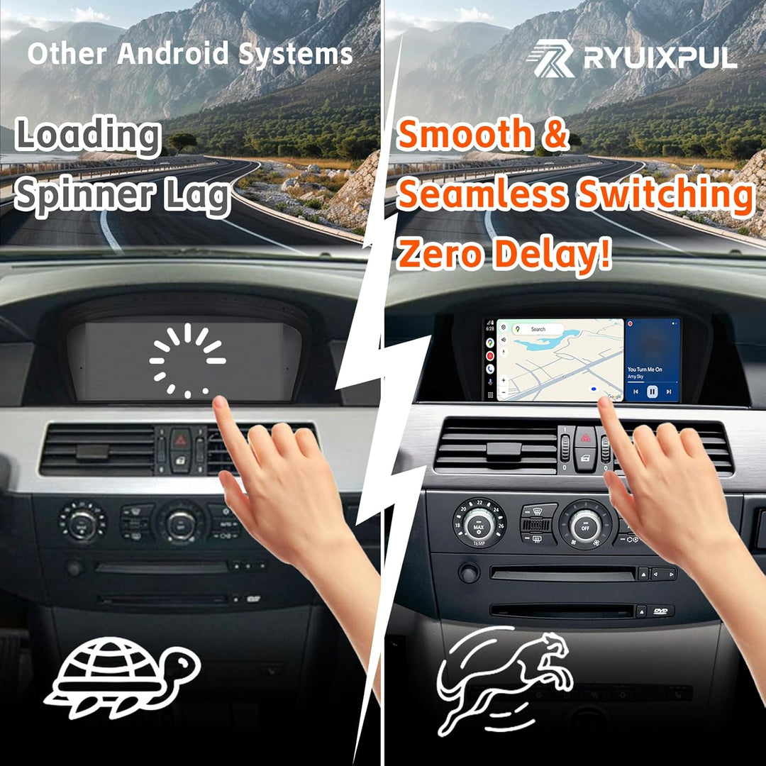 Linux Autoradio mit Blitzstart für BMW 3er/5er E60 E61 E90 E91 E92 (2008-2013) | Wireless CarPlay &
