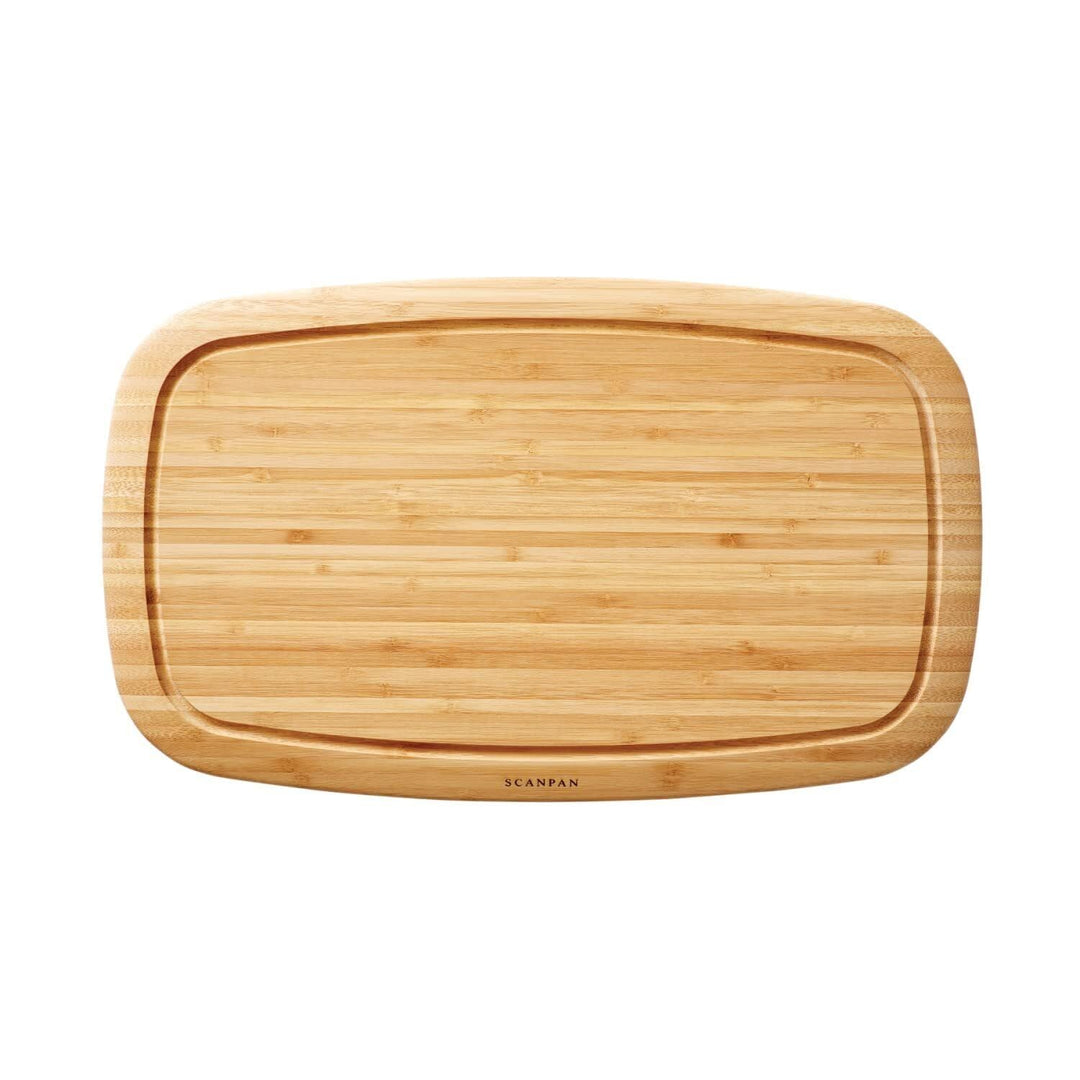 Scanpan Bambus Tranchierbrett mit Saftrinne-Classic, 50x30 cm, Holz, 50 x 30 x 1.8 cm