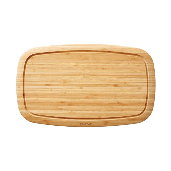 Scanpan Bambus Tranchierbrett mit Saftrinne-Classic, 50x30 cm, Holz, 50 x 30 x 1.8 cm