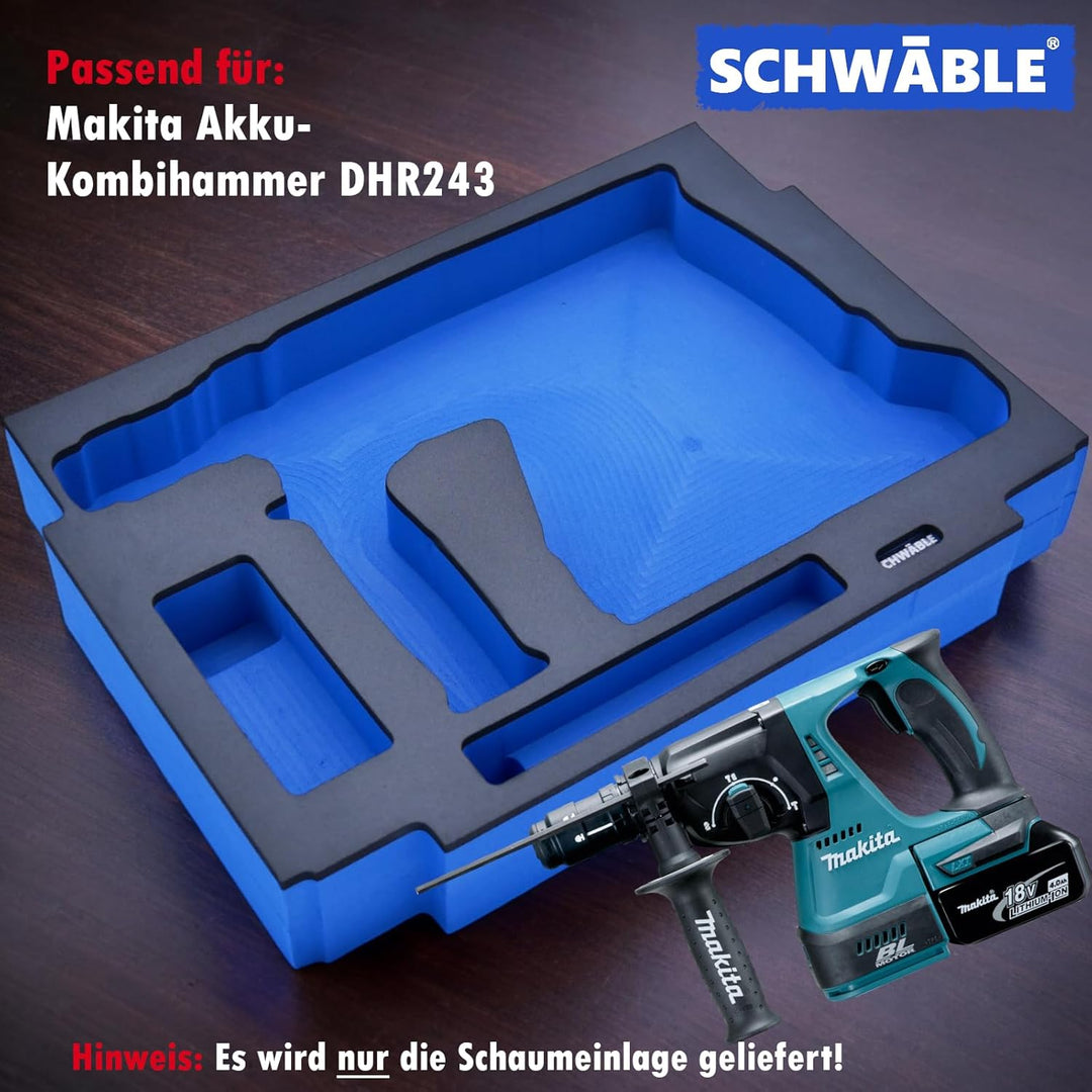 Schaumeinlage Schaumstoffeinlage für Makita Akku-Bohrhammer DHR243