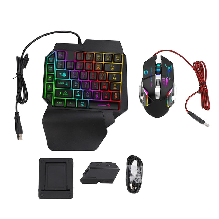 Gaming -Tastatur -Maus -Konverter Combo 4 in 1 Single Hand Mobile Game Keyboard -Maus -Adapter -Tele