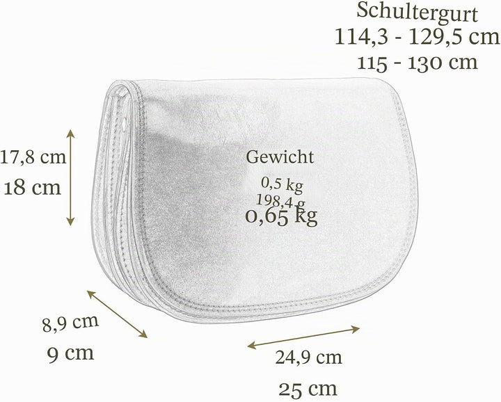 Time Resistance Leder Umhängetasche Damen - Messenger Bags - Arbeitstasche Damen - Schultertasche -