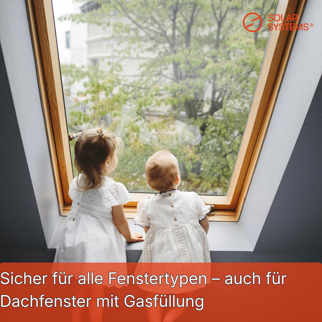 Solar Systems Fensterfolie Sonnenschutzfolie für Wärmeisolierung mit Montagekit - Anti-UV Solarfolie