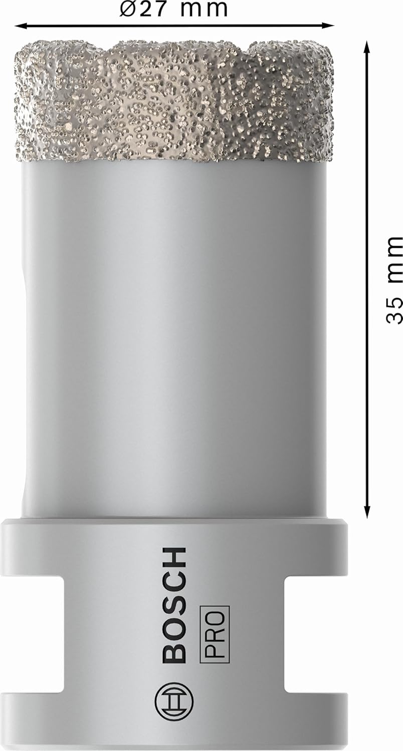 Bosch Professional 1x Diamanttrockenbohrer Dry Speed Best for Ceramic (für Trockenbohren von Hartker