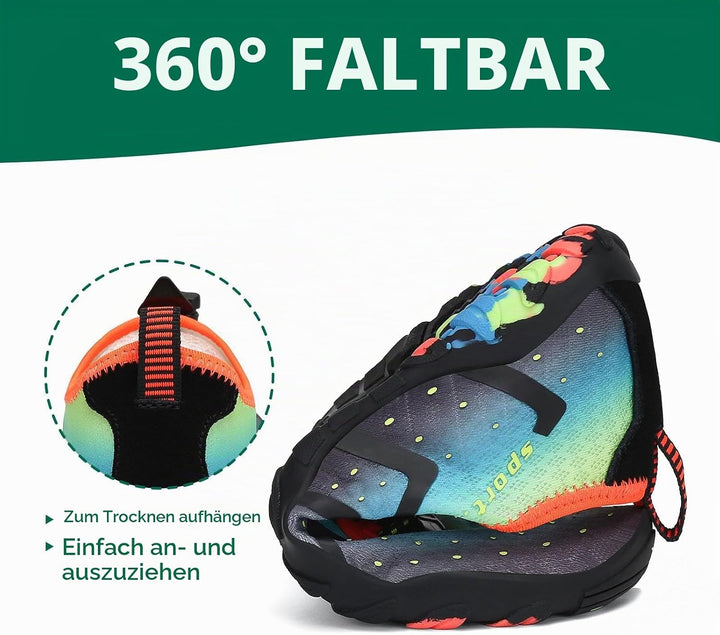 SAGUARO Kinder Badeschuhe rutschfeste Schnell Trocknend Aquaschuhe Gr.24-36 25 EU St 1 Blau A, 25 EU