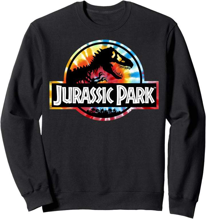 Jurassic Park Tie Dye Circle Logo Sweatshirt