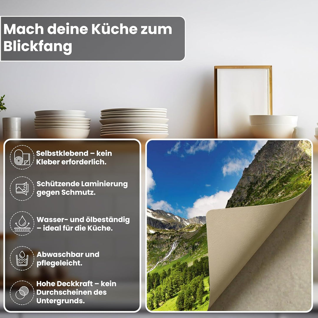 Dimex Küchenrückwand Folie selbstklebend GEBIRGE | Klebefolie - Dekofolie - Spritzschutz für Küche |