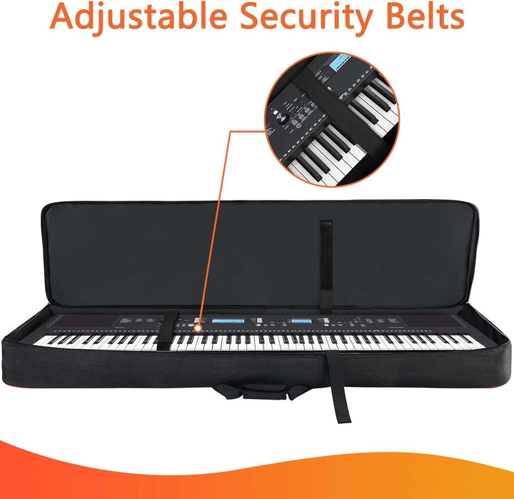 SNIGJAT Keyboard-Tasche mit 76 Tasten, weich (Innen: 127 x 45,7 x 15,5 cm), gepolsterte Klaviertasch