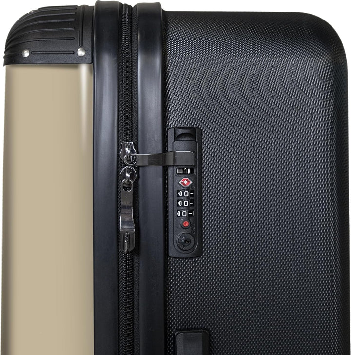 NoBoringSuitcases.com® Koffer XL Gross 77x51.5x28 cm Reisekoffer mit 4 Rollen Leicht Trolley Hartsch