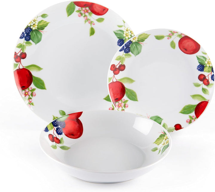 Excelsa Brunch Time Geschirr 18er Set Apple weiss/Mehrfarbig