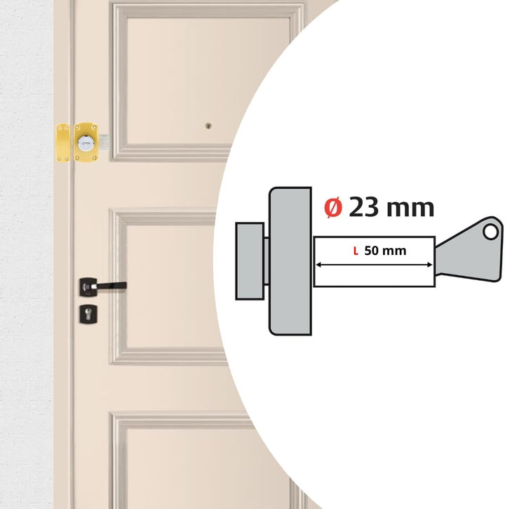Rindleder 67600 vrx-45/SC Zyklop Riegel, beige, 67600-50/SC Zylindrischer Knopf 50 mm Bronze, Zylind