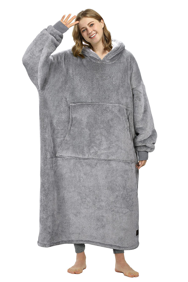 Kato Tirrinia Übergrosse Warme Hoodie Sweatshirt Decke, Weiche Flanell Damen Deckenpullover, Komfort