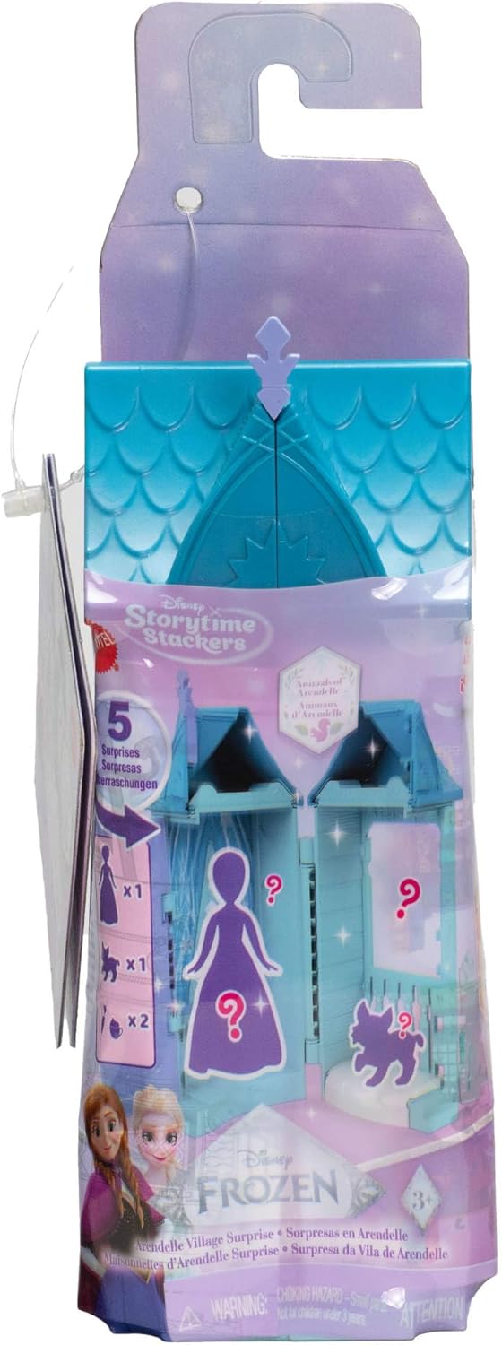 Mattel Disney Die Eiskönigin Spielzeug, Arendelle-Spielset mit Kleiner Puppe und 5 Überraschungen, e
