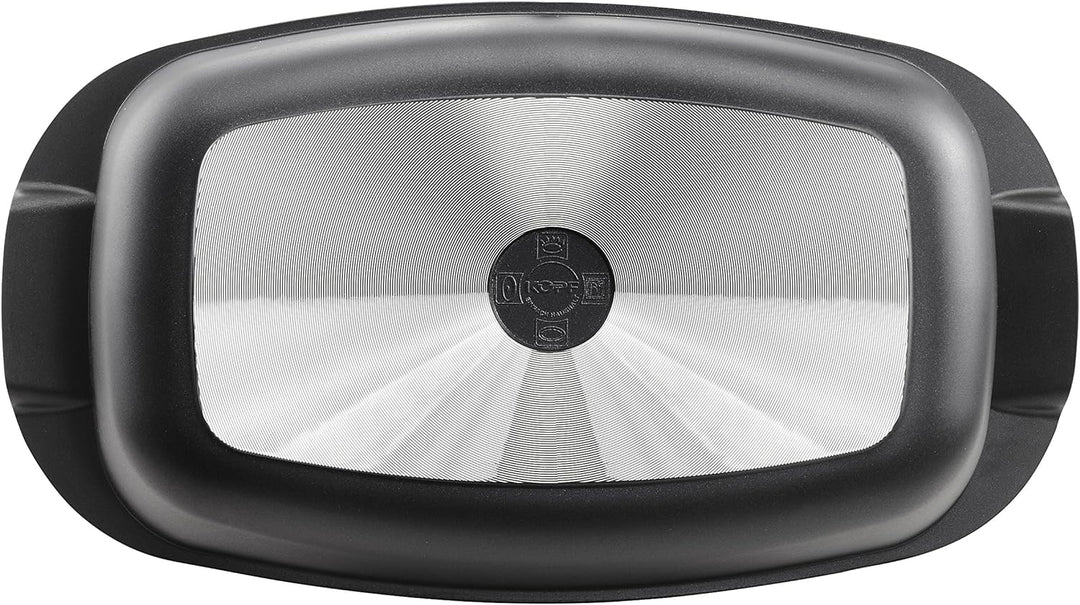 Kopf Bräter Pic (Aluguss, 5,2 Liter, inkl. Glasdeckel / Auflaufform, Induktion) schwarz induktionsge