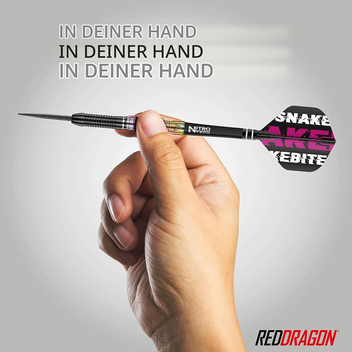 RED DRAGON Snakebite Weltmeister 2020 Auflage Wolframpfeile Einschliesslich Flüge und Stiele 23.0 Gr