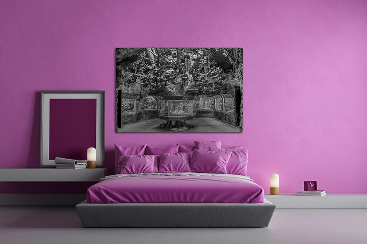 deyoli Bezauberndes Aquarium mit Fischen Effekt: Schwarz/Weiss im Format: 80x60 als Leinwandbild, Mo