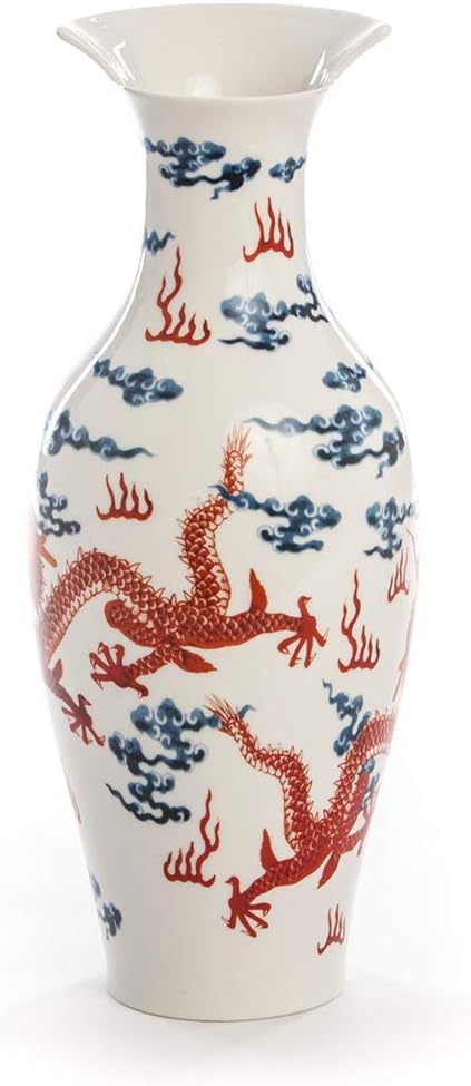 SELETTI Porzellanvase Ø 14 cm H.32,5 Zoll Hybrid-Adelma