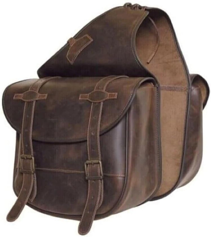Western-Leder-Satteltasche für Pferde | Reitvergnügen Wanderritt geeignet für Reiten und Fassrennen