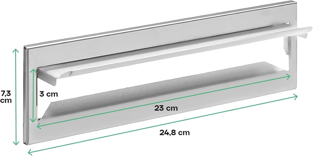 ARREGUI C601 Briefeinwurf aus rostfreiem Stahl, 248 x 73 mm, Edelstahl, 7,3 x 24,8 cm Edelstahl Spie