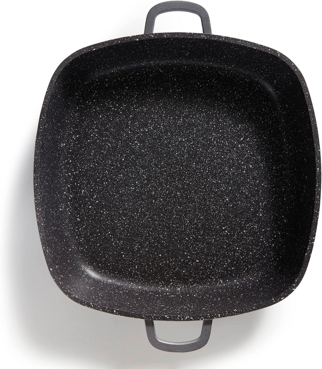 STONELINE Servierpfanne Eckig 32 cm, Eckige Pfanne Induktion mit Deckel, Aroma Funktion, Aluguss, An