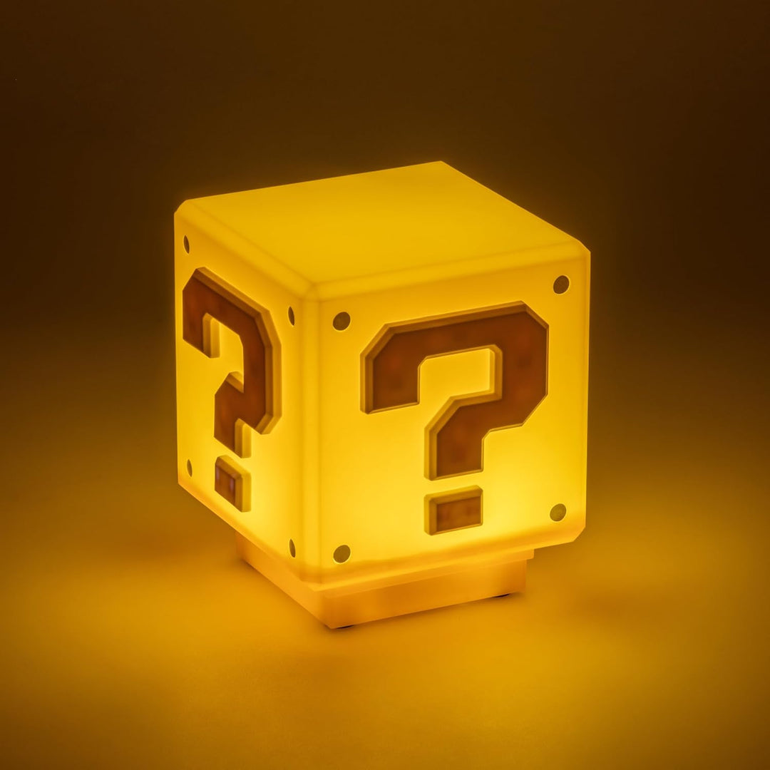 Paladone Super Mario Mini Fragezeichenblock-Licht - Offiziell lizenziertes Super Mario Bros.-Merchan