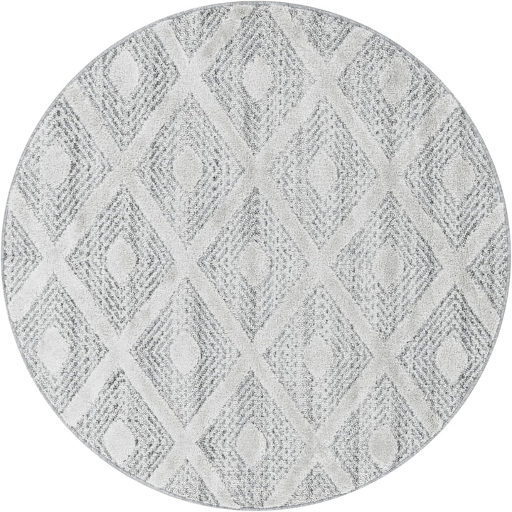 Teppich Wohnzimmer Hochflor Shaggy Teppich 3D Kariert Design 160x230 cm Teppich Grau - Teppich für S