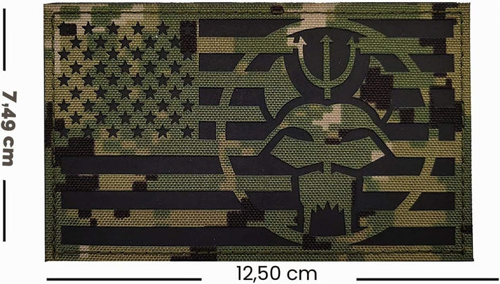 Siegel Team DEVGRU Dreizack Katzenkopf IR Infrarot reflektierende Patch, anpassbare personalisierte