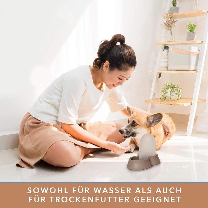 Extra einfacher Futterspender Trockenfutter Wasserspender 1,5 L Katzen Hunde Welpen Kitten 2 in 1 |