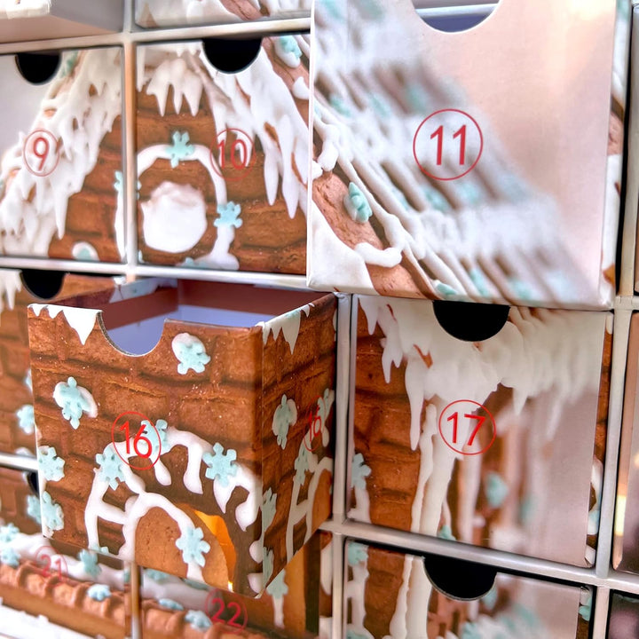 Adventskalender zum selbst Befüllen mit 24 Schubladen-Boxen, DIY-Weihnachtskalender Bastelset (Zahle