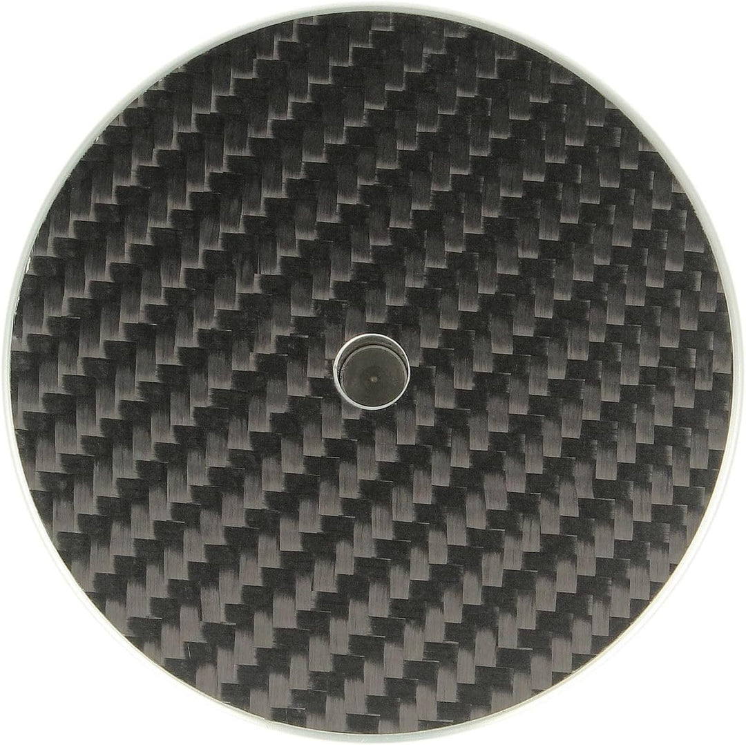 _blank #023si | Stabilisator für Schallplattenspieler | Auflagefläche und Griffeinlage aus Kohlefase