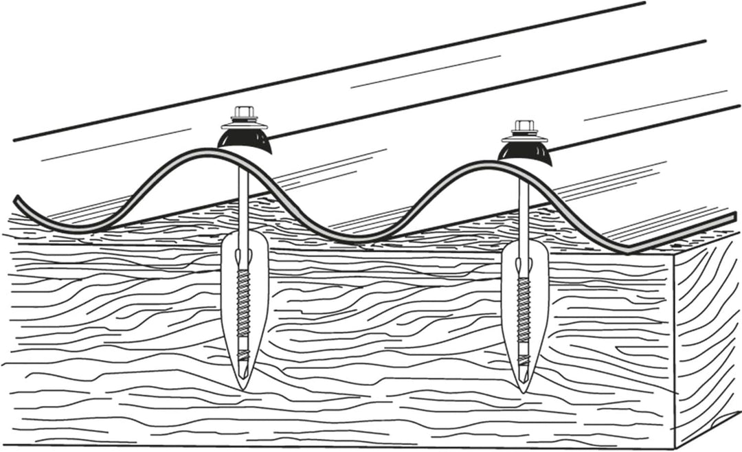 SawTec 111353 Eternitschraube 6,5x130 duplexbeschichtet mit Bohrspitze & Regenhut, Edelstahl