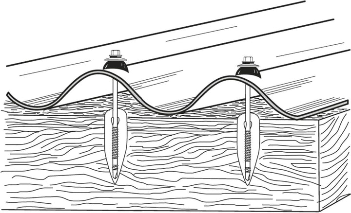 SawTec 111353 Eternitschraube 6,5x130 duplexbeschichtet mit Bohrspitze & Regenhut, Edelstahl