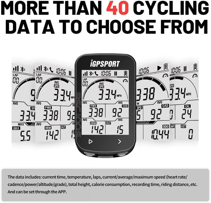 iGPSPORT BSC100S Fahrradcomputer GPS mit 2,6-Zoll-Bildschirm, ANT+ Fahrradcomputer, kabellos wasserd
