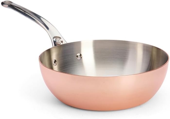 De Buyer - konische Sauteuse PRIMA MATERA aus 90% Kupfer und 10% Edelstahl - 24 cm Durchmesser - 623