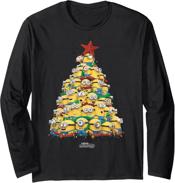 Minions Christmas Tree Langarmshirt
