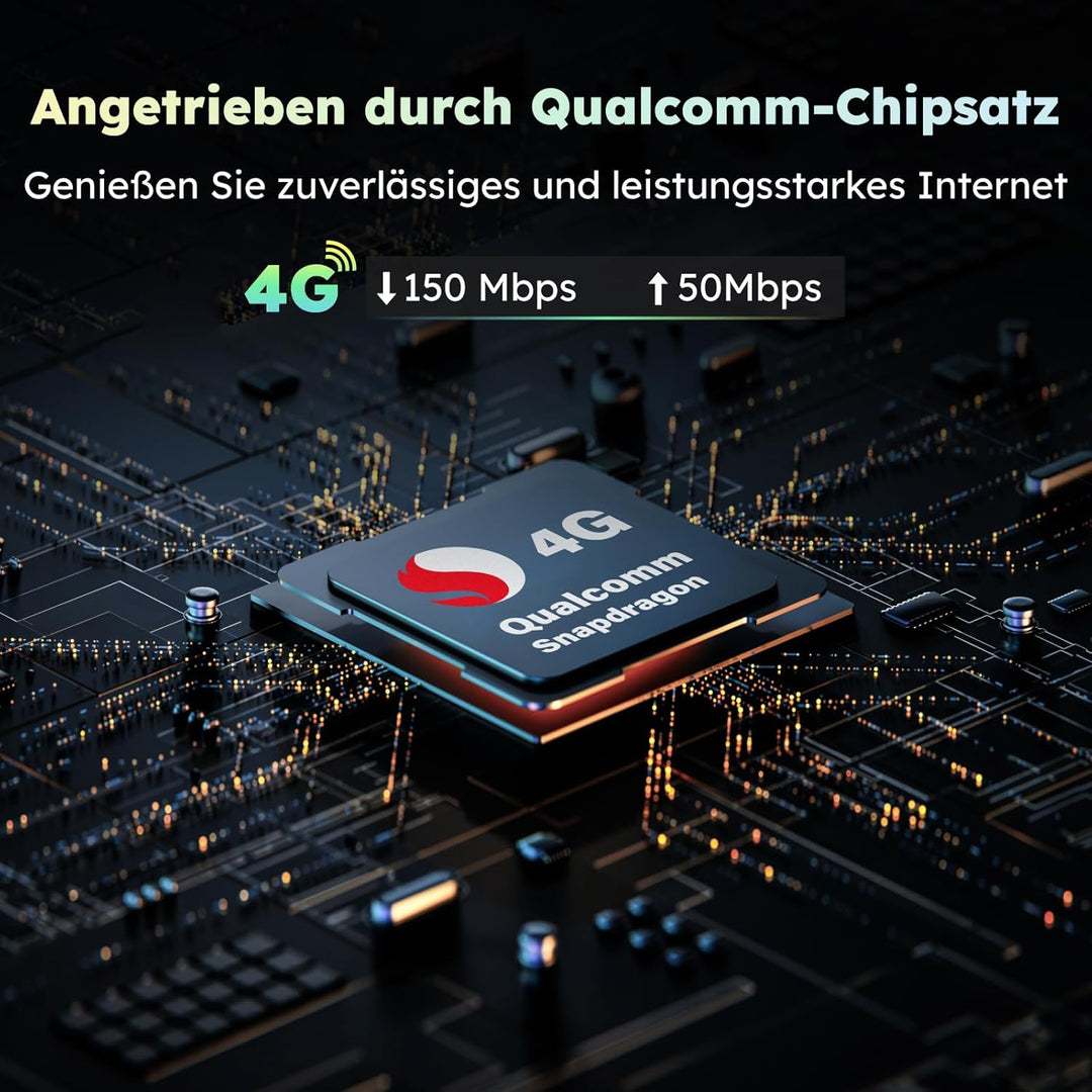 GlocalMe U3 4G LTE Mobiler WLAN Router, MIFI mit 1GB globalen Daten und 8GB EU Daten, Keine SIM-Kart