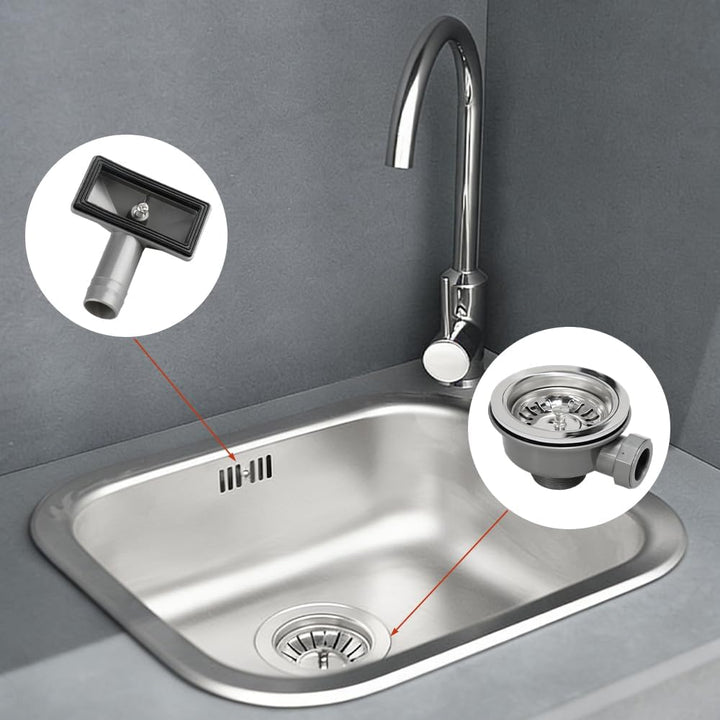 Ablaufgarnitur Spüle 110mm, Abflusssieb Mit überlauf, Edelstahl Siebkorbventil Spülbecken Ablaufgarn