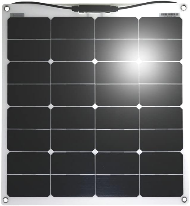 Solarmodul 50 Watt flexibel Mono Solarpanel Solarzelle Semi Flex PV Wohnmobil Camping 580x540x2