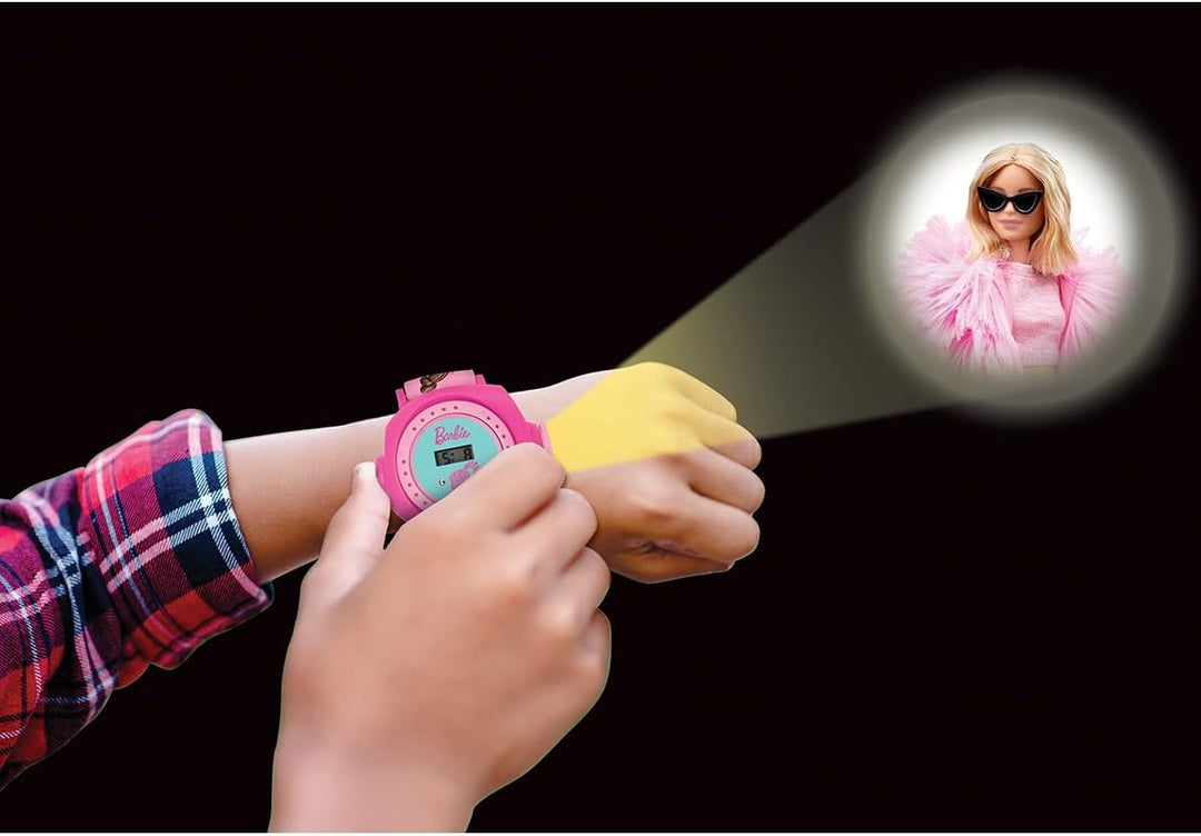 Lexibook - Mattel Barbie Armbanduhr, verstellbar, digitales Display, mit 20 Projektionen des Kinderu