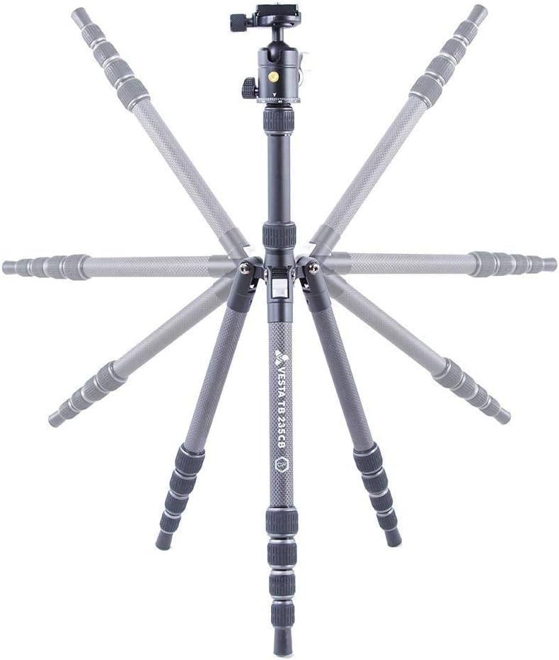 Vanguard Vesta TB 235CB Reise-Stativ, Carbon, Kugelkopf, 5 Abschnitte, VESTA TB 235CB