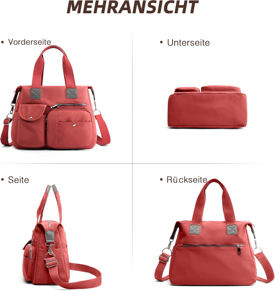 DIRRONA Elegant Damen Umhängetasche Gross Kapazität Handtasche Casual Reise Schultertasche Multi Tas