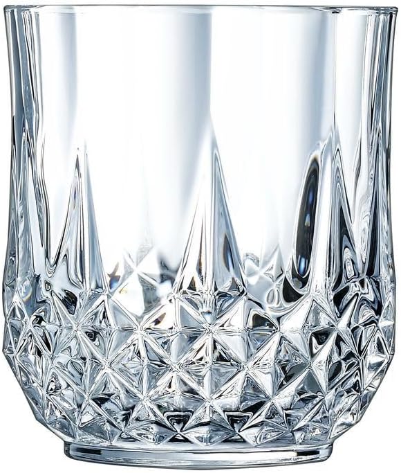 Cristal d'Arques Paris Longchamp Longfeld-Kollektion 6 Gläser niedrig, 32 cl in Kwarx, Glänzend, in